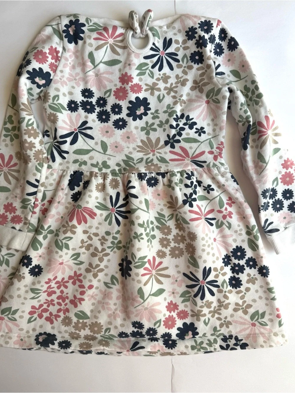 Carter’s Girls' Floral Long-Sleeve Dress with Multi-Color Print